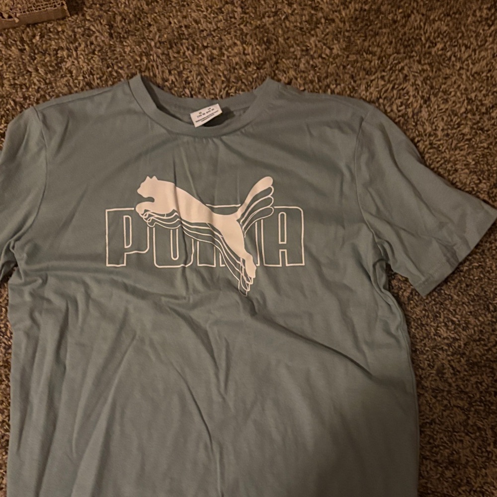 Puma Slate Gray Tee with Iconic Logo
